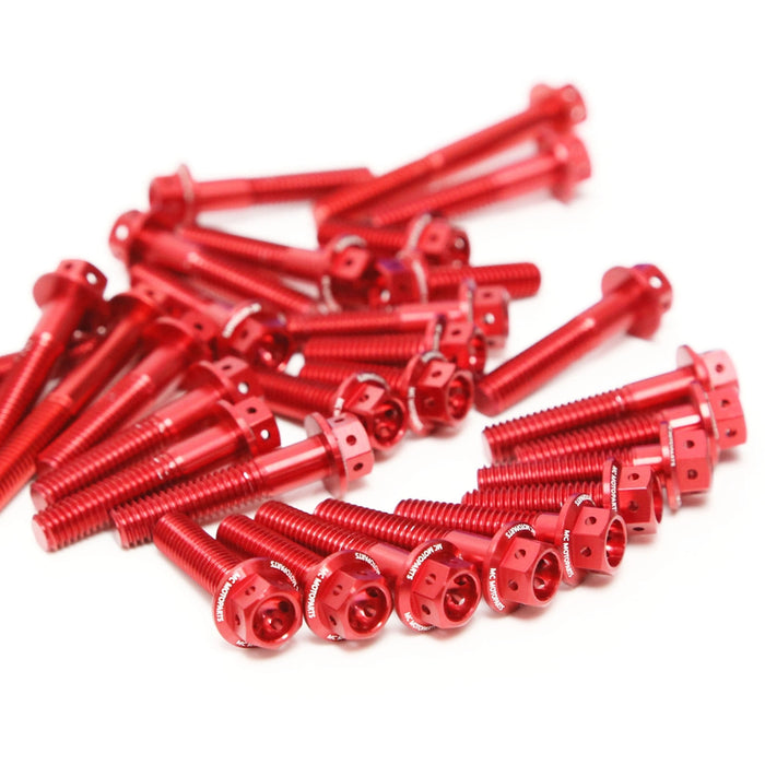 Red Suzuki GSR 750 2011-2016 CNC Crankcase Cover Bolt Kit