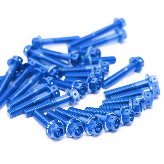Blue Suzuki GSR 750 2011-2016 CNC Crankcase Cover Bolt Kit