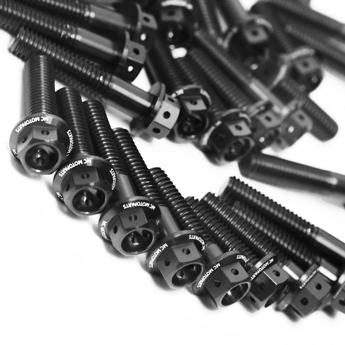 Black Suzuki GSX-R 1100 1986-1998 CNC Crankcase Cover Bolt Kit