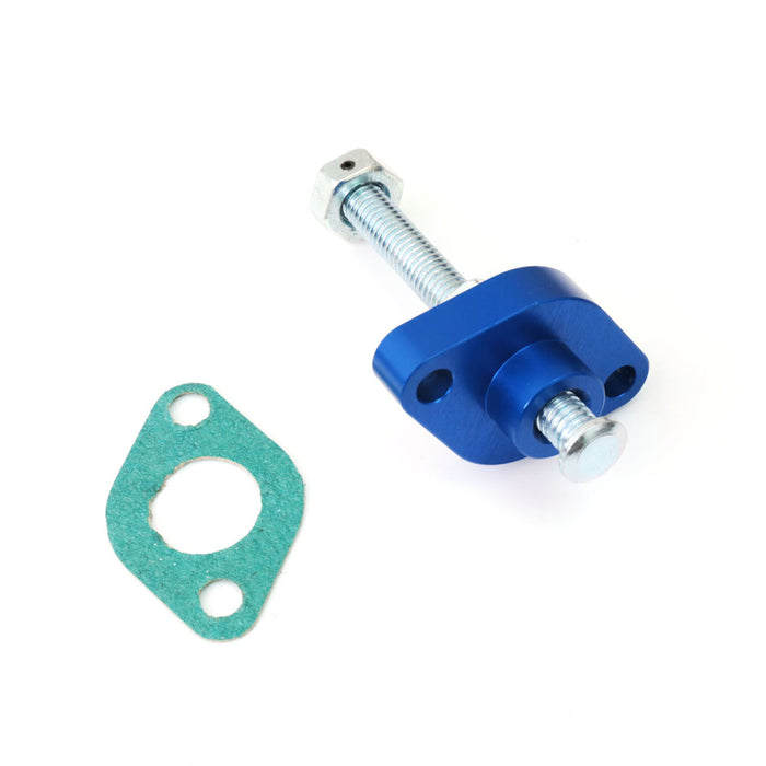 MC Motoparts cam chain tensioner for Suzuki GSXR 750 and Hayabusa, showing the blue timing chain tensioner part.