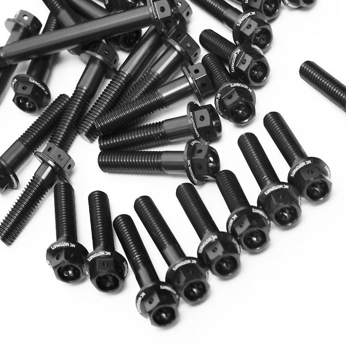 Black Suzuki SV1000 2003-2007 CNC Crankcase Cover Bolt Kit