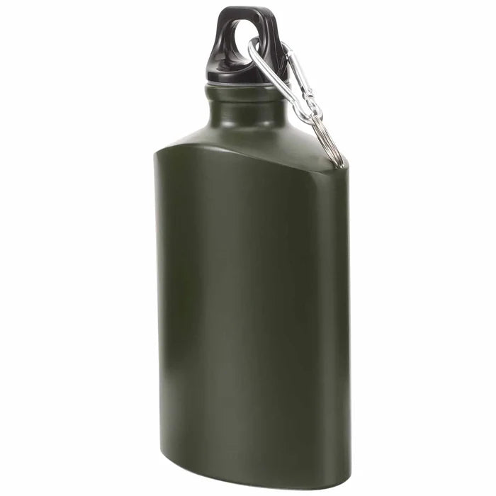 Gourde Camping Plate Aluminium 500ml - Design Ultra-Compact Randonnée Trekking - Camp de Base Farzen