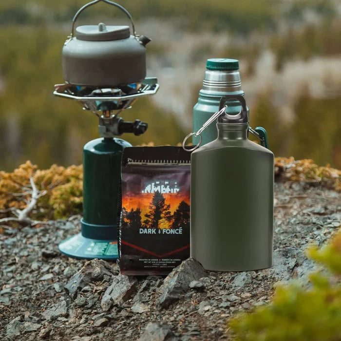 Gourde Camping Plate Aluminium 500ml - Design Ultra-Compact Randonnée Trekking - Camp de Base Farzen