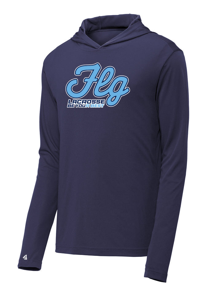 FLG Lacrosse script LS Performance Hooded Pullover
