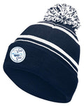 FLG Lacrosse shield Embroidered Pom Pom Knit Cap