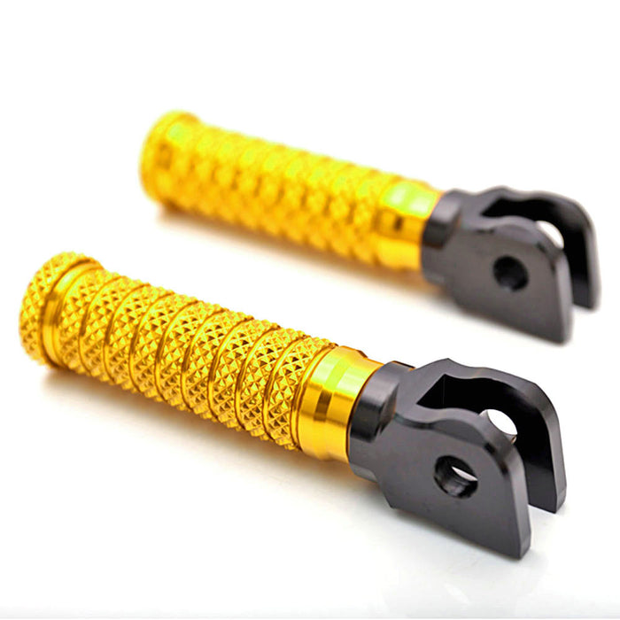 Front standard pole foot pegs for BMW S1000R, S1000RR, and R1200GS motorcycle by MC Motoparts, shown on the bike.