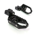 MC Motoparts front 25mm extension foot pegs for Buell XB12R XB9S, adjustable touring motorcycle foot pegs with black finish.