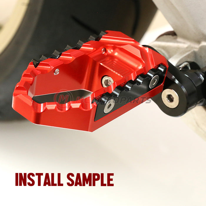 Fit Ducati 749 848 1098 1198 Front Touring 25mm Adjustable Foot Pegs - MC Motoparts