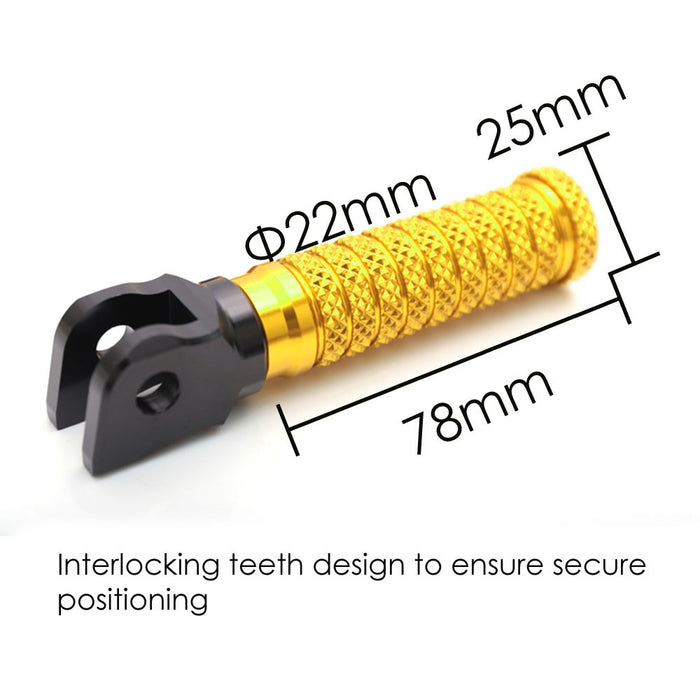 Front view of MC Motoparts standard foot pegs for Ducati Monster 600 821 S2R S4R, showcasing durable metal construction.