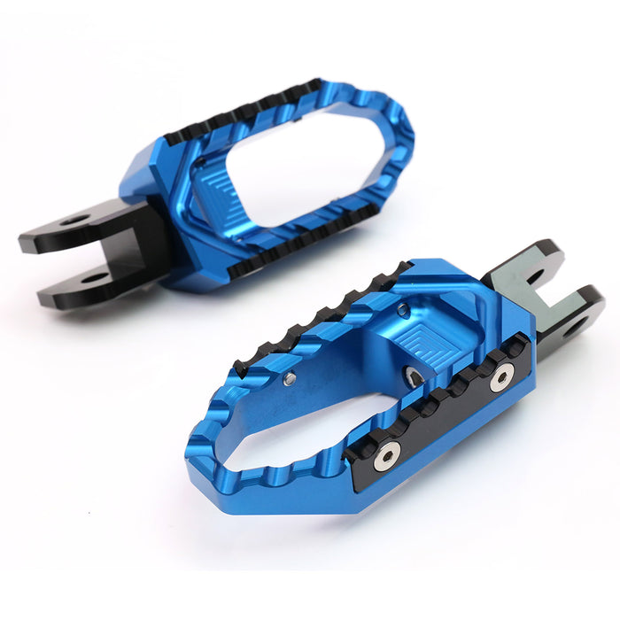 MC Motoparts touring thick wide front foot pegs for Ducati Monster 821 and 1200 TRC, designed for comfortable riding.