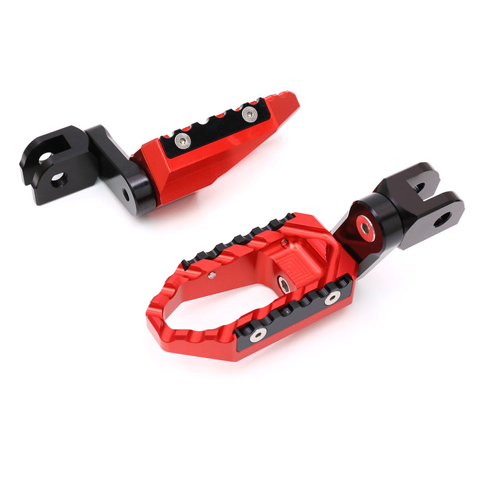 MC Motoparts 40mm extension foot pegs for Harley Davidson Breakout FXDR114 TRC Touring, mounted on the motorcycle's front.