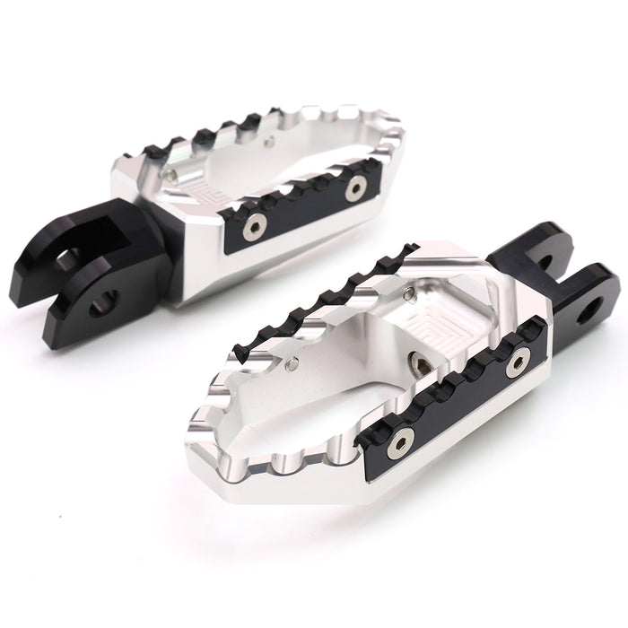 Honda motorcycle touring front foot pegs by MC Motoparts, compatible with CB1000R, CB1100, and CB500X models, black finish.