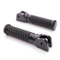 Black MC Motoparts pole front foot pegs for Honda CB1000R, CB500X, and CB600F motorcycle, standard style with durable metal construction.