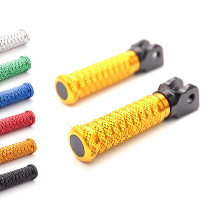 MC Motoparts front standard foot pegs for Honda CBR1000RR and CBR600RR motorcycle, metal footrest with mounting brackets