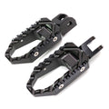 Front view of MC Motoparts touring wide foot pegs for Honda CBR600, CBR1000RR, and CBR250RR motorcycle, standard foot pegs.
