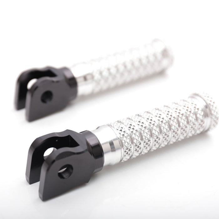 Front standard foot pegs for Kawasaki GTR1400 and Versys 1000 650, made by MC Motoparts, shown on motorcycle.