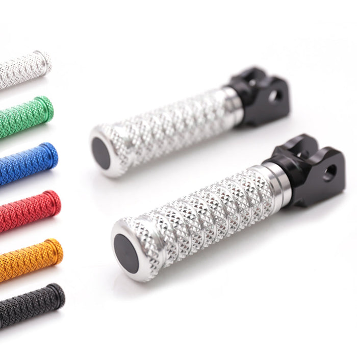 Front view of MC Motoparts standard pole foot pegs for MV Agusta Brutale 1078RR, 750, and 910 models.