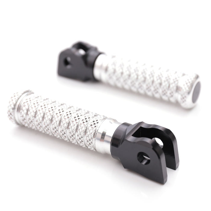 Suzuki DL1000, DL650, GW250 motorcycle front standard foot pegs by MC Motoparts, showing metal footrest with textured surface.