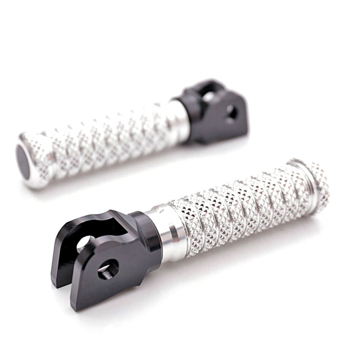 Front standard foot pegs for Suzuki GSX-R 1000, 600, 750 motorcycle, black MC Motoparts POLE foot pegs with metal construction.