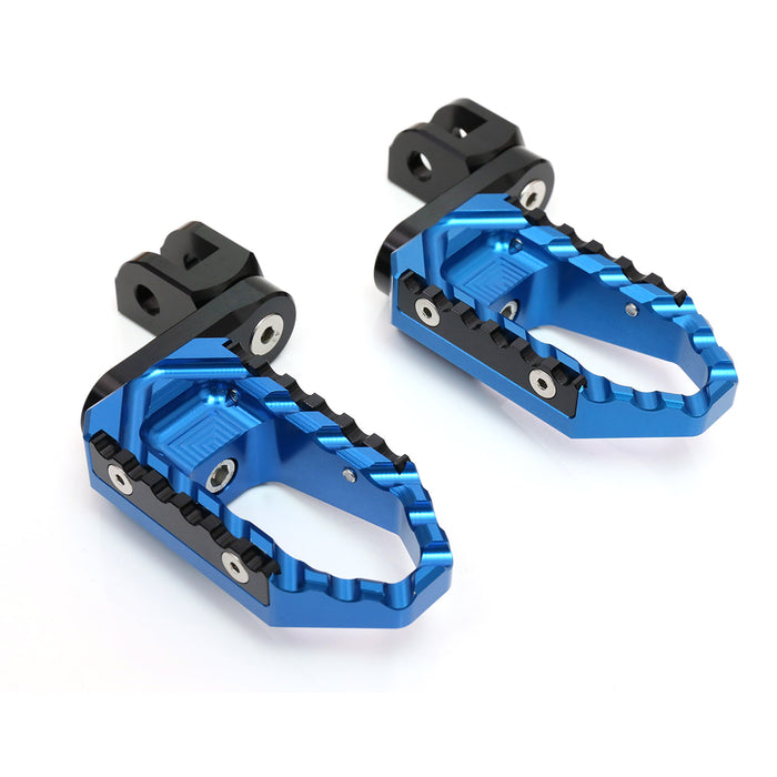 MC Motoparts 40mm extension foot pegs for Suzuki SV1000, SV650, DL1000 touring bikes, adjustable front foot pegs for comfort.
