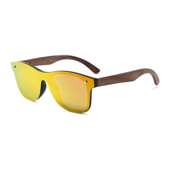 Handmade Bamboo Sunglasses Gold Lense - YOGAZ