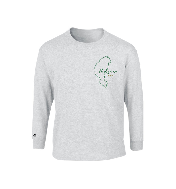 Hedges Lake Map Long sleeve tshirt