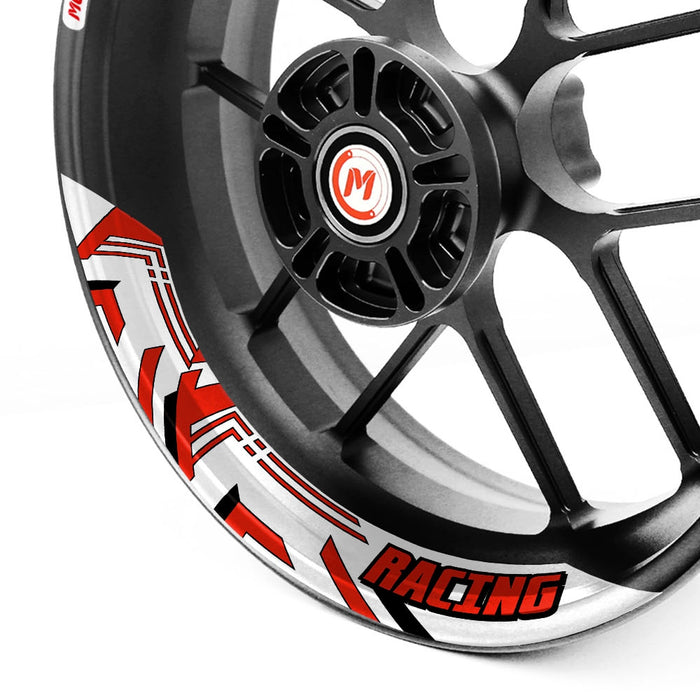 Honda CBR600RR 17-inch rim stickers by StickerBao, removable 2-piece wheel decals for front and rear motorcycle rims.