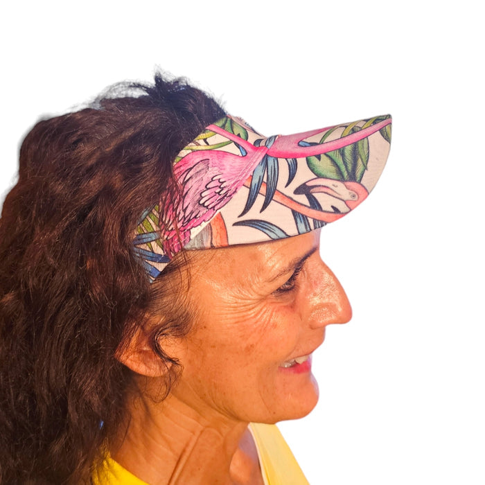 Flamingo Matching Sun Visor - UV Protection and Stylish Design - YOGAZ