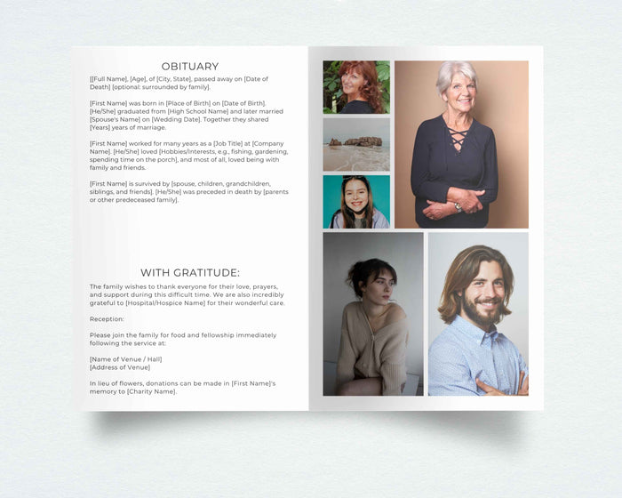 0383 — Funeral Program