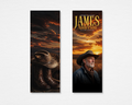 Open Range western cowboy memorial bookmark template — Canva editable