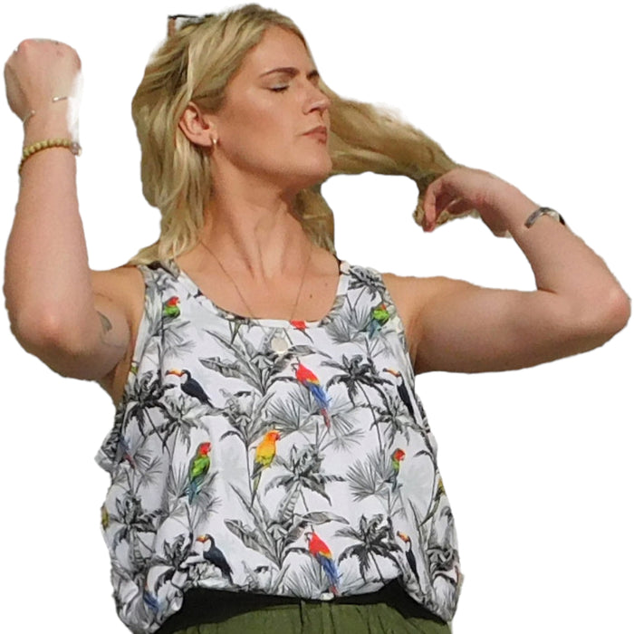 Parrots in Paradise Super Cool Chill Tank Top - YOGAZ
