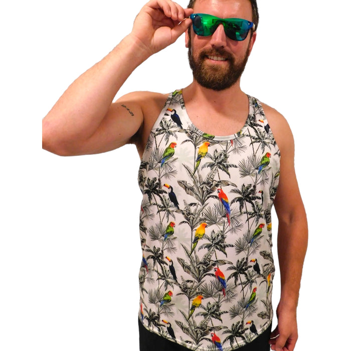Parrots in Paradise Super Cool Chill Tank Top - YOGAZ