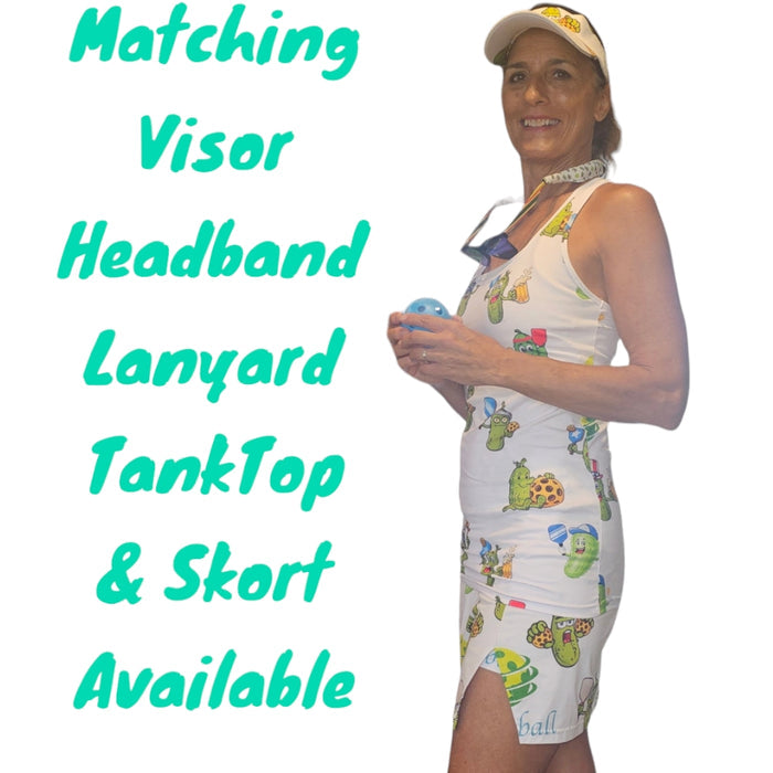 Pickles Playing Pickleball Matching Sun Visor - YOGAZ