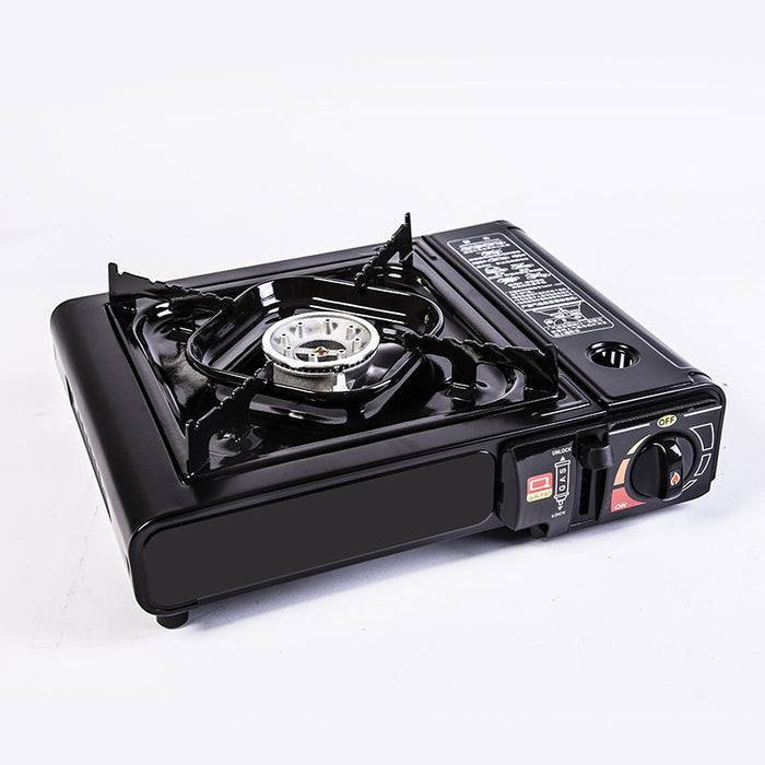 Réchaud Gaz Portable Camping - Allumage Automatique 95min Autonomie 1,47kg - Camp de Base Farzen