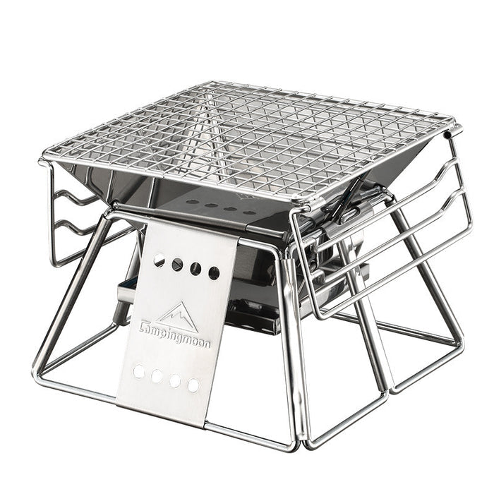 Barbecue Portable Pliable Acier Inoxydable Grille Antiadhésive - Camp de Base Farzen