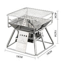 Barbecue Portable Pliable Acier Inoxydable Grille Antiadhésive - Camp de Base Farzen