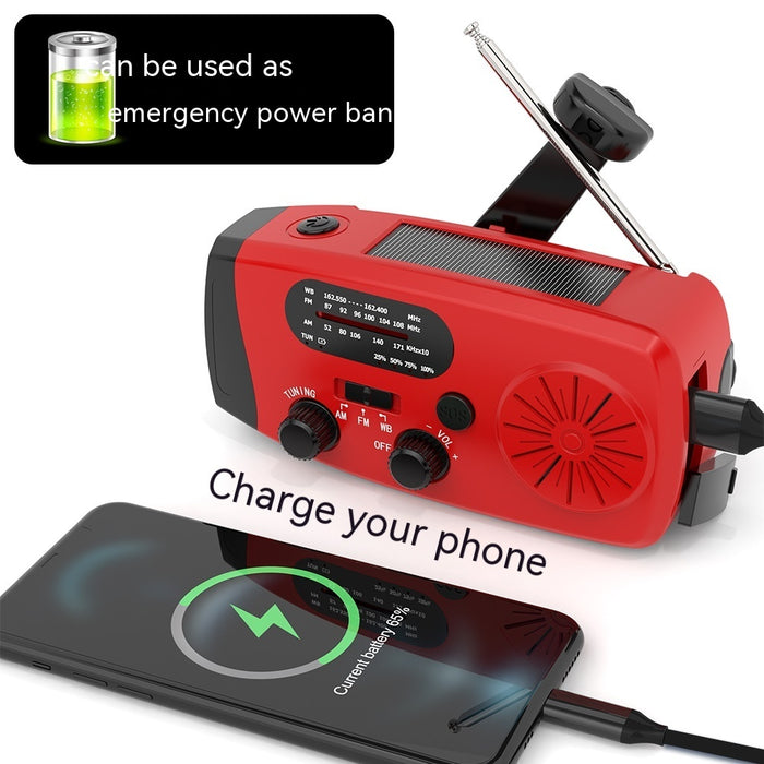 Radio d'urgence portable multifonctionnelle à énergie solaire - Camp de Base Farzen