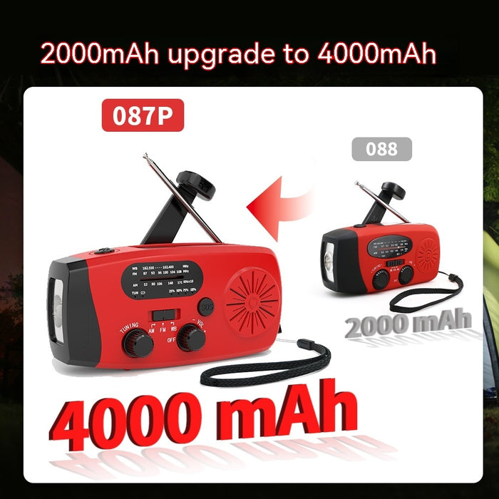 Radio d'urgence portable multifonctionnelle à énergie solaire - Camp de Base Farzen