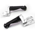 Black MC Motoparts 25mm rear extension foot pegs for Buell XB12R XB9S S1 S3 M2 motorcycles, adjustable for comfort.