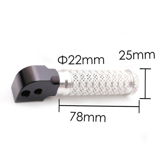 Ducati Panigale rear standard foot pegs by MC Motoparts, black metal motorcycle foot pegs for rear riding comfort.