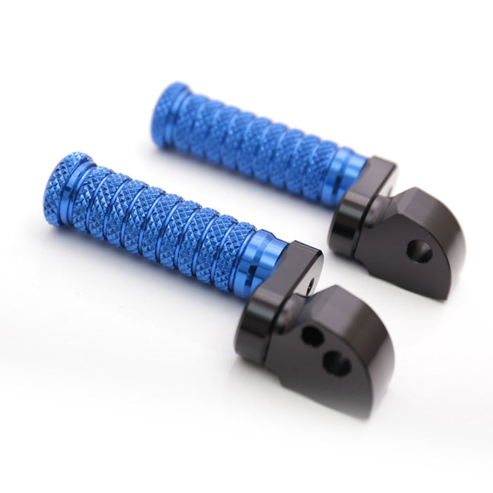 Black 25mm extension foot pegs for Harley Davidson Sportster Iron Dyna, made by MC Motoparts, with adjustable pole design.