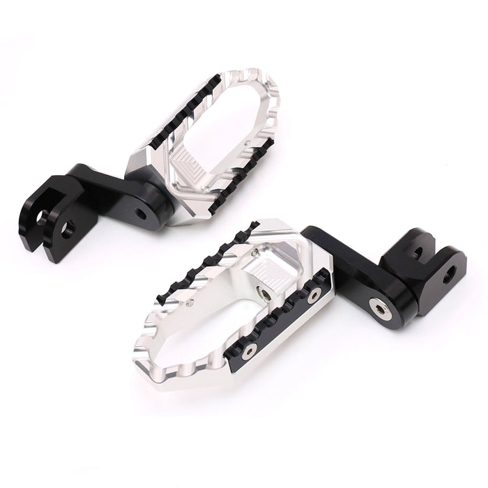 Rear 40mm extension touring foot pegs for Honda CB1100 CB500X, black wide foot pegs by MC Motoparts for comfort.