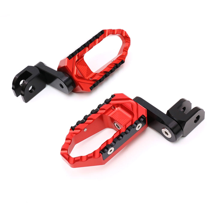 Rear 40mm extension touring foot pegs for Honda CB1100 CB500X by MC Motoparts, with wide, comfortable riding surface.