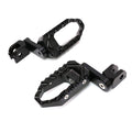 Rear 40mm extension touring foot pegs for Honda CB1100 CB500X by MC Motoparts, wide touring style with black finish.