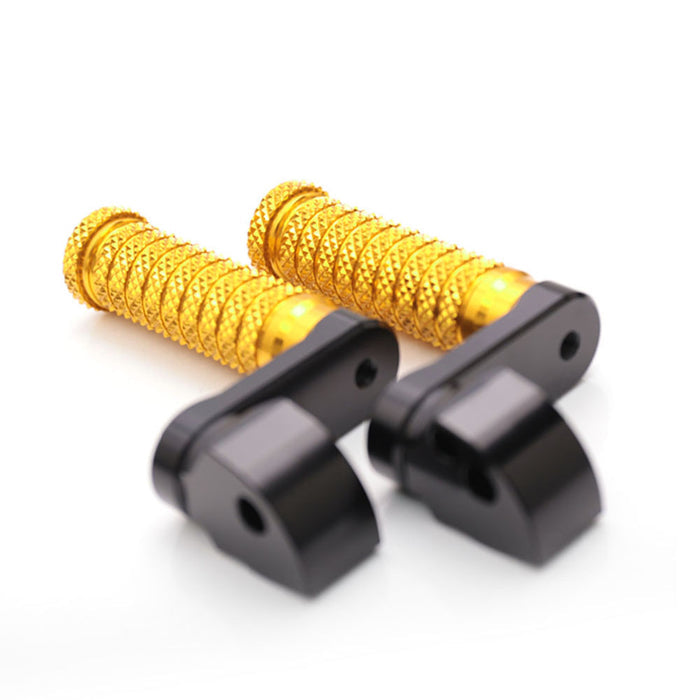 Black 40mm adjustable rear foot pegs for Honda CBR1000RR and CBR600RR, MC Motoparts extension foot pegs with pole design.