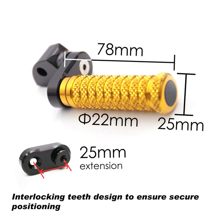 Fits MV Agusta Brutale 675 800 F4 25mm Extension Rear M-GRIP Foot Pegs