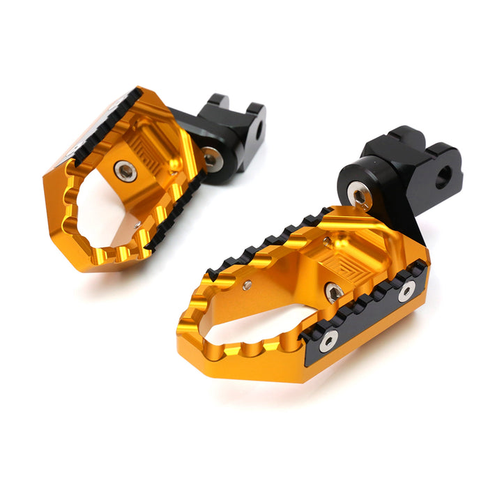 Rear 25mm extension touring foot pegs for MV Agusta Brutale 675 and 800, black adjustable wide foot pegs by MC Motoparts.