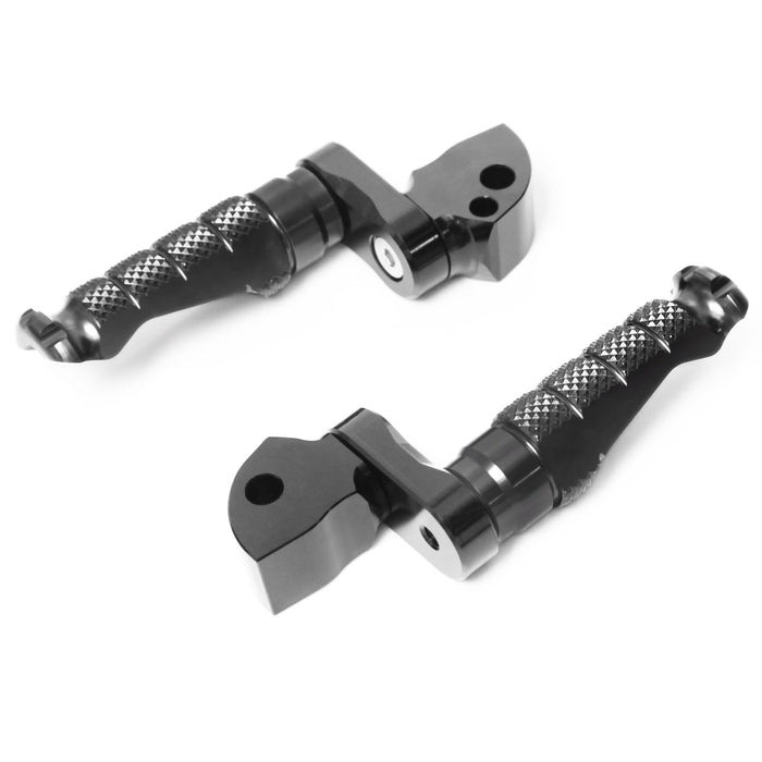 Rear 25mm extension foot pegs for Suzuki GSX-R 600 750 1000 by MC Motoparts, designed for enhanced rider comfort and stability.