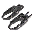 Rear touring wide foot pegs for Suzuki GSX-R 600 750 1000 by MC Motoparts, durable black standard foot pegs for motorcycle comfort.