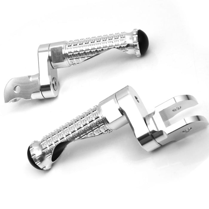 Rear 25mm extension foot pegs for Yamaha XMAX TMAX 530 by MC Motoparts, adjustable M-PRO foot pegs for enhanced rider comfort.